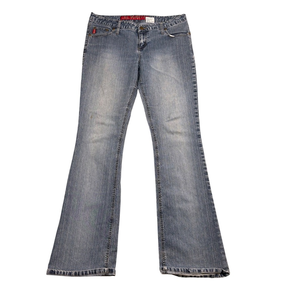 Mudd Jeans Womens 11 Flare Leg Blue Denim Low Rise Y2K Style Vintage Medium Wash